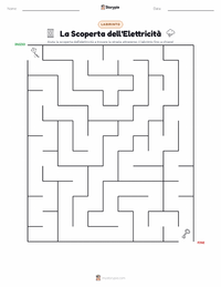 Anteprima della scheda stampabile di Scoperta dell'elettricità