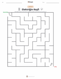 Elektriğin Keşfi yazdırılabilir çalışma sayfası önizlemesi