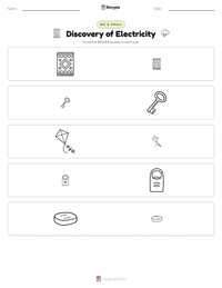 Discovery of Electricity printable worksheet preview