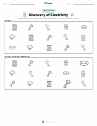 Discovery of Electricity printable worksheet preview