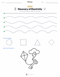 Discovery of Electricity printable worksheet preview