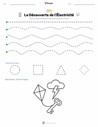 Aperçu de la feuille de travail imprimable Découverte de l'électricité