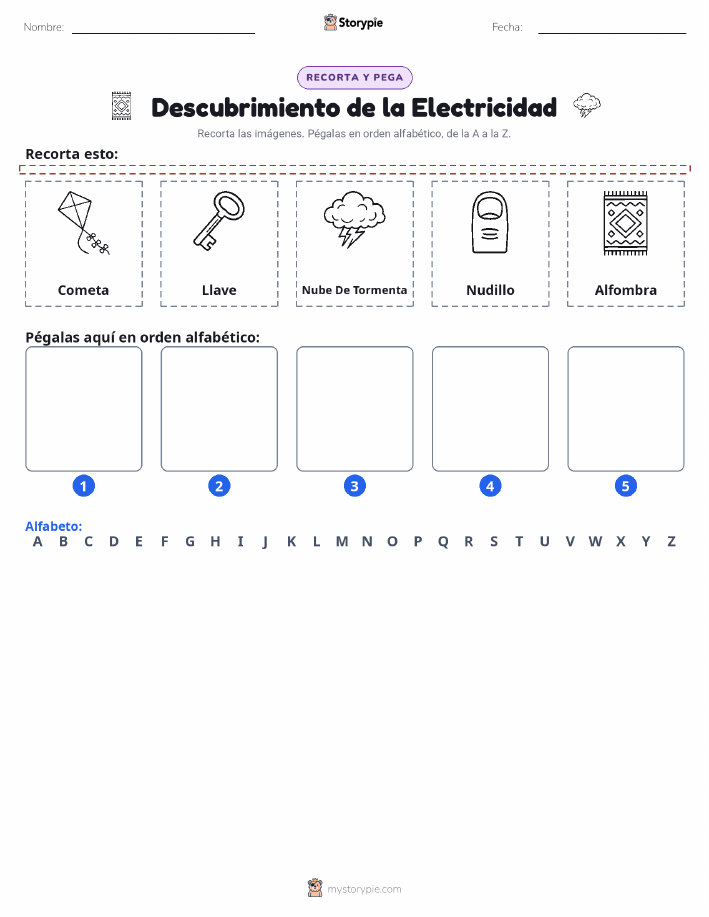 Cortar y Pegar el Alfabeto