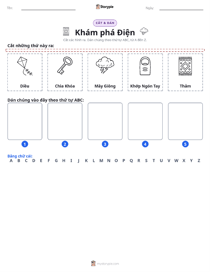 Cắt & Dán Chữ Cái