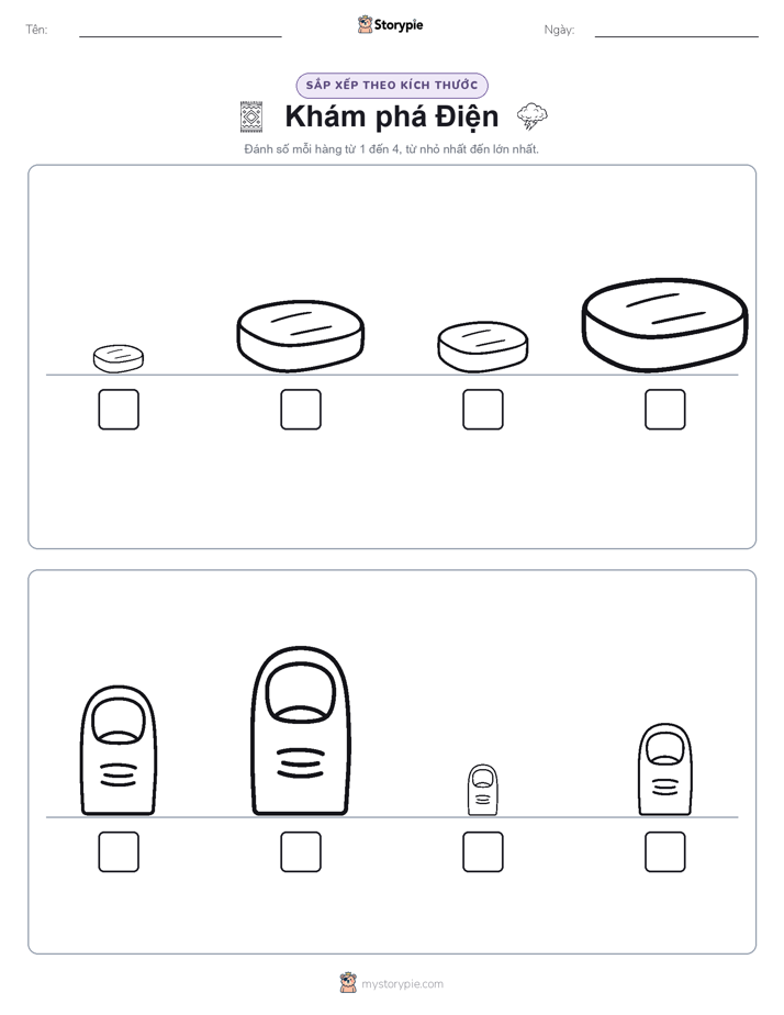 Thứ Tự Kích Thước