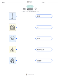 避雷針 の印刷可能ワークシートプレビュー