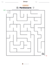 Aperçu de la feuille de travail imprimable Paratonnerre