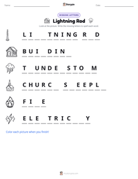 Lightning Rod printable worksheet preview