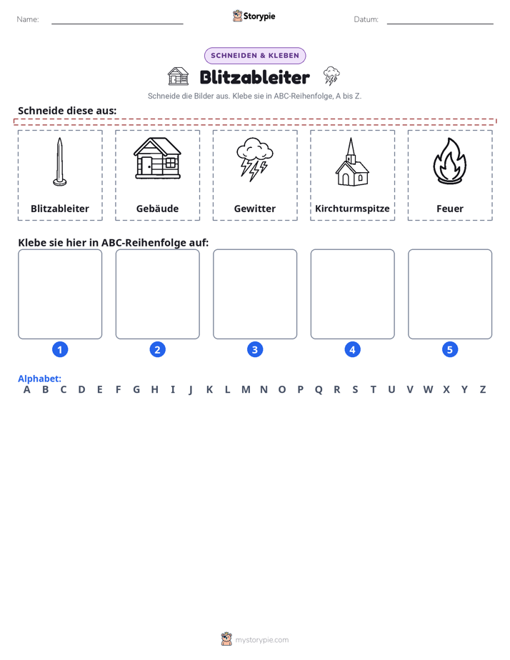 Schneiden & Einfügen Alphabet