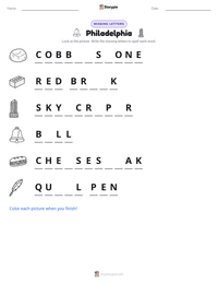 Philadelphia printable worksheet preview