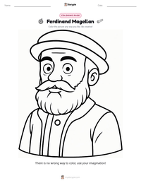 Ferdinand Magellan coloring page for kids