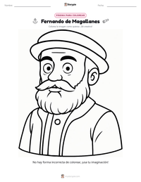 Vista previa de la hoja de trabajo imprimible de Fernando de Magallanes