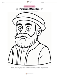 Prabaca lembar kerja cetak Ferdinand Magellan