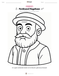 Ferdinand Magellaan afdrukbare werkblad voorbeeld