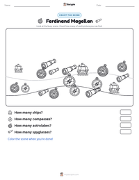 Ferdinand Magellan printable worksheet preview