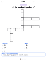 Aperçu de la feuille de travail imprimable Fernand de Magellan
