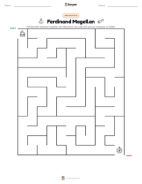 Ferdinand Magellan druckbare Arbeitsblatt Vorschau