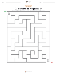 Aperçu de la feuille de travail imprimable Fernand de Magellan