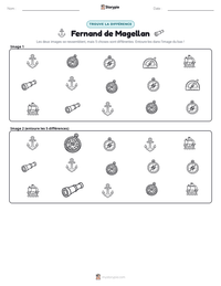 Aperçu de la feuille de travail imprimable Fernand de Magellan