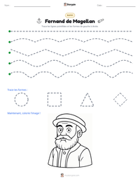 Aperçu de la feuille de travail imprimable Fernand de Magellan