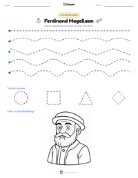 Ferdinand Magellaan afdrukbare werkblad voorbeeld