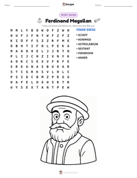 Ferdinand Magellan druckbare Arbeitsblatt Vorschau