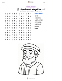 Ferdinand Magellan printable worksheet preview