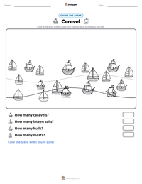 Caravel printable worksheet preview