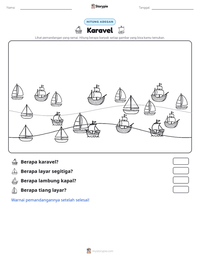 Prabaca lembar kerja cetak Karavel