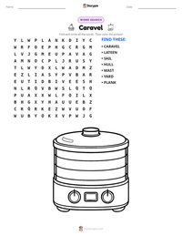 Caravel printable worksheet preview