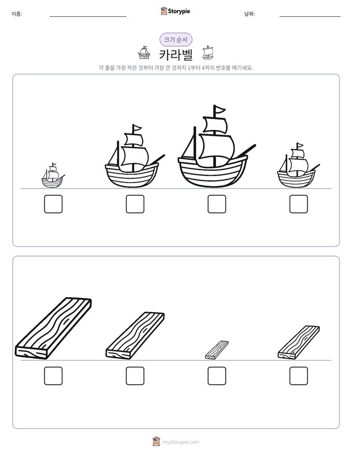 크기 순서