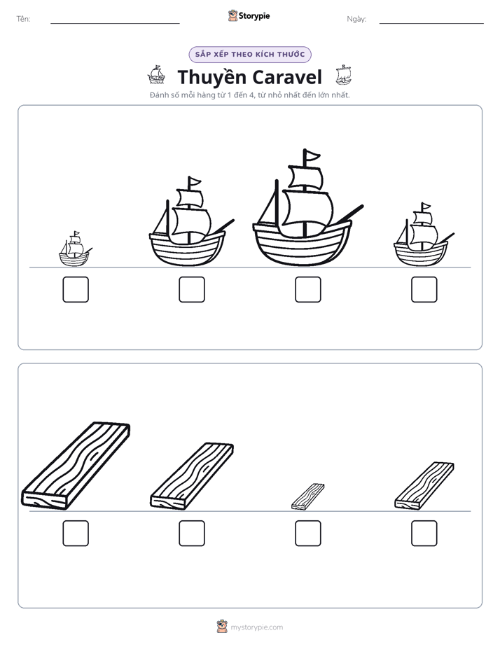 Thứ Tự Kích Thước