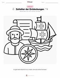Zeitalter der Entdeckungen druckbare Arbeitsblatt Vorschau