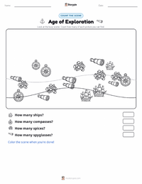 Age of Exploration printable worksheet preview