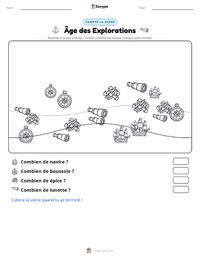 Aperçu de la feuille de travail imprimable Âge des découvertes