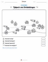 Tijdperk van de Ontdekkingsreizen afdrukbare werkblad voorbeeld