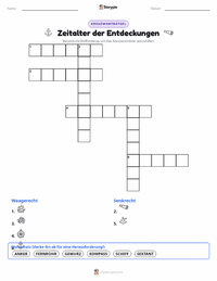 Zeitalter der Entdeckungen druckbare Arbeitsblatt Vorschau