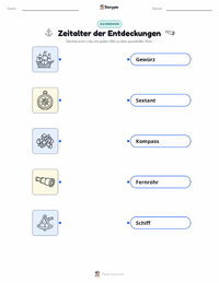 Zeitalter der Entdeckungen druckbare Arbeitsblatt Vorschau