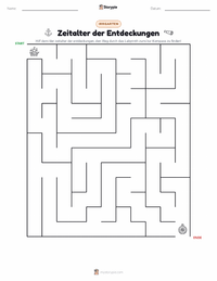 Zeitalter der Entdeckungen druckbare Arbeitsblatt Vorschau