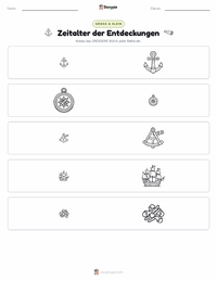 Zeitalter der Entdeckungen druckbare Arbeitsblatt Vorschau