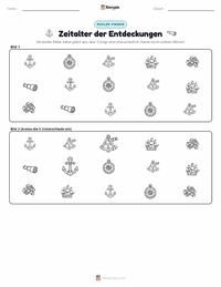 Zeitalter der Entdeckungen druckbare Arbeitsblatt Vorschau