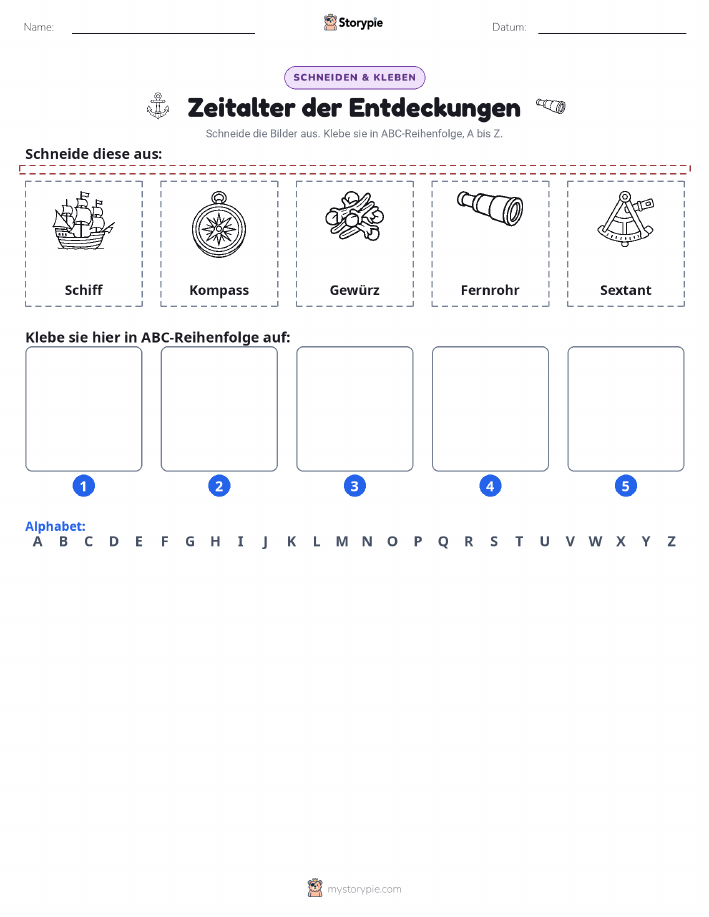 Schneiden & Einfügen Alphabet