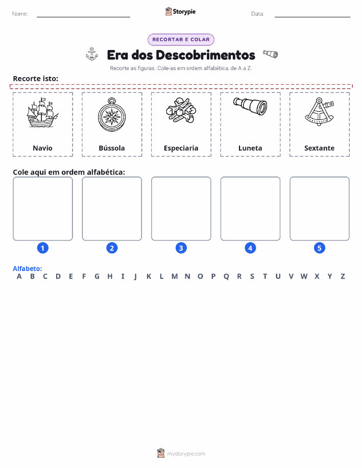 Recortar & Colar Alfabeto
