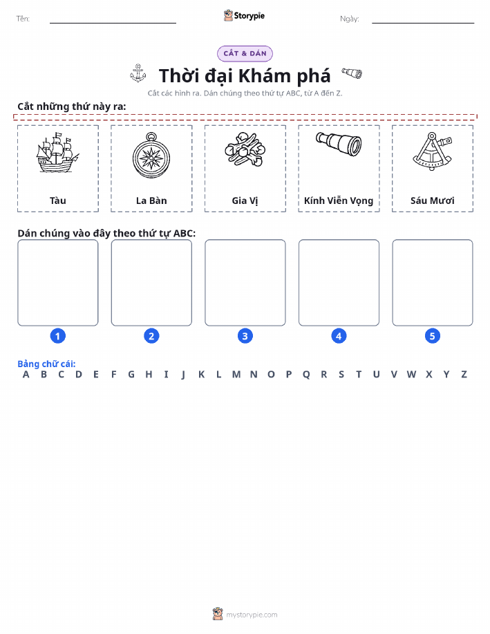Cắt & Dán Chữ Cái