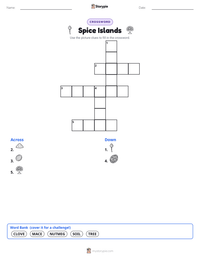 Spice Islands printable worksheet preview