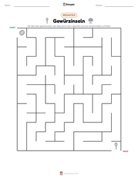 Gewürzinseln druckbare Arbeitsblatt Vorschau