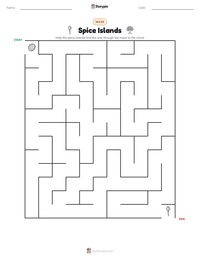 Spice Islands printable worksheet preview