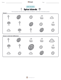 Spice Islands printable worksheet preview