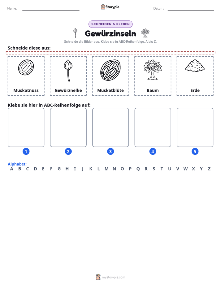 Schneiden & Einfügen Alphabet