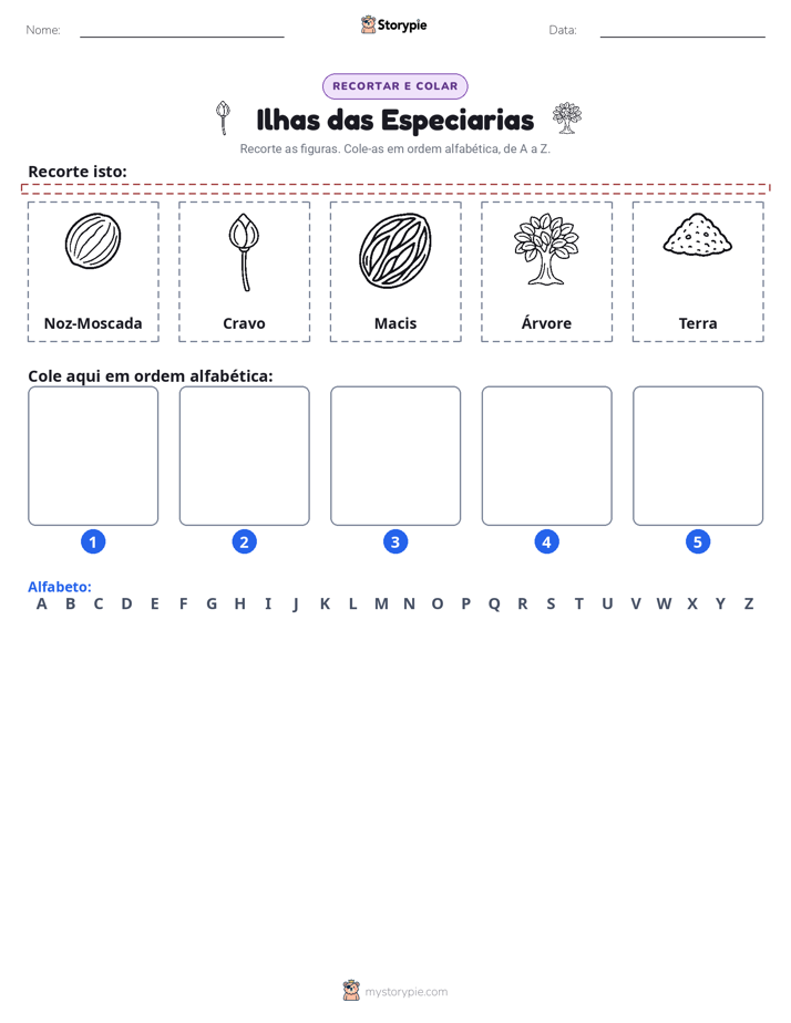 Recortar & Colar Alfabeto